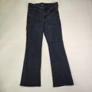 American Eagle Outfitters Kick Boot Jeans Black Wash Denim Size 10 (fit 32W 30L)